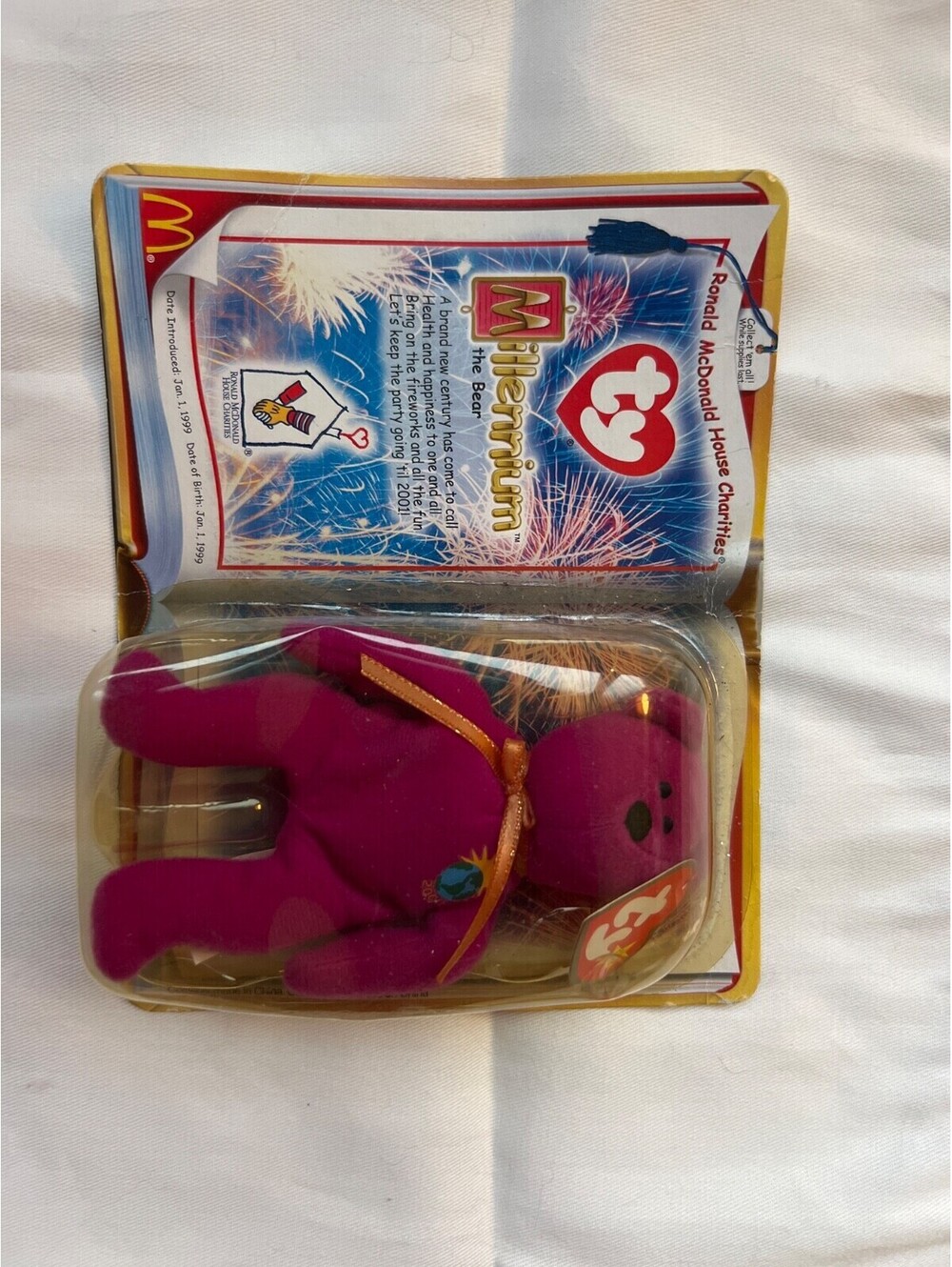 McDonald's Retired Ty Beanie Baby Millennium New in Box 1999 Vintage